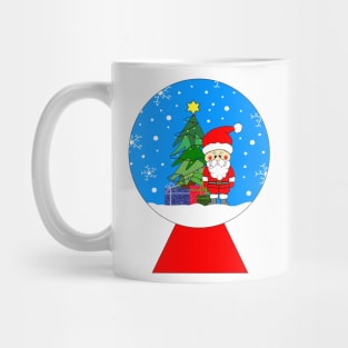 SANTA Snowglobe Mug